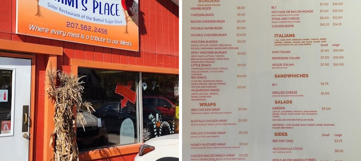 Mimi's Place Menu
